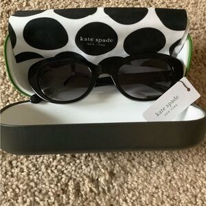 Kate Spade NWT Black Sunglasses with case Hello Sunshine